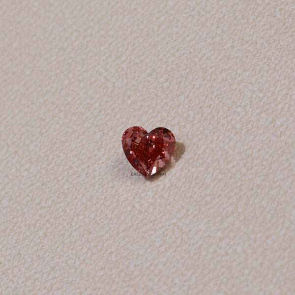 2.2 Carat Lab Grown Red Heart Shaped Diamond - Image 5