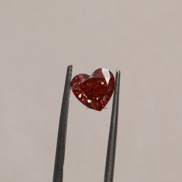 2.2 Carat Lab Grown Red Heart Shaped Diamond - Image 3