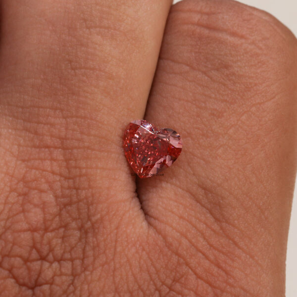 2.2 Carat Lab Grown Red Heart Shaped Diamond - Image 8