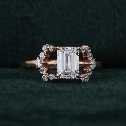 emerald cut diamond ring​