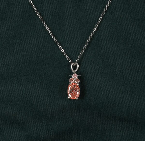 Exquisite Pink Teardrop Pendant - Image 2