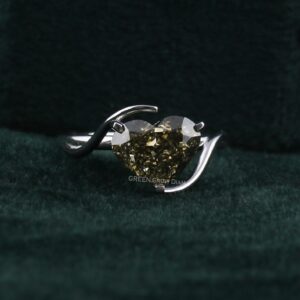 green diamond engagement ring