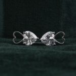 diamond heart earrings