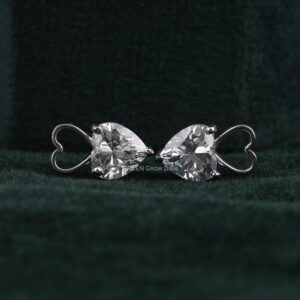 heart diamond earrings for women