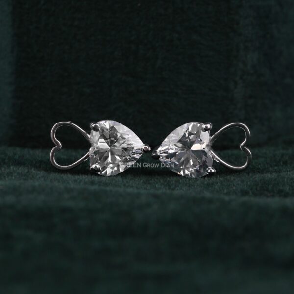 heart diamond earrings for women