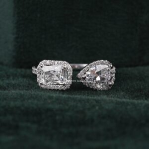 two stone diamond engagement ring