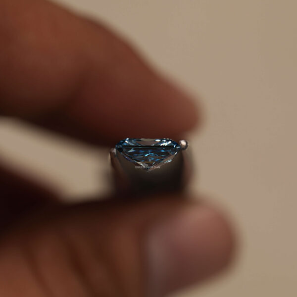 2.3 CT Radiant Shape Loose Lab Grown Diamond VVS Clarity Blue Color - Image 9