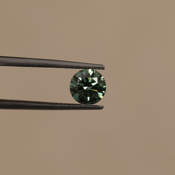 1.5 CT Round Cut Loose Lab Grown Diamond VVS Clarity Green Color - Image 8