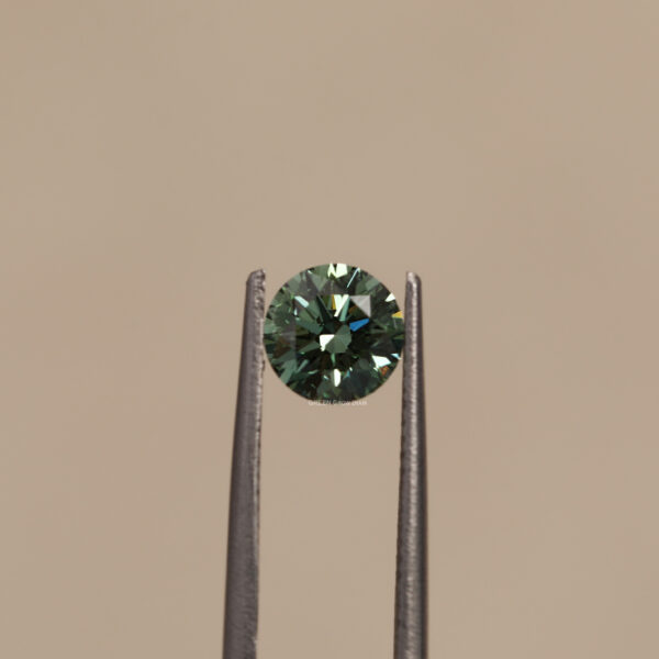 1.5 CT Round Cut Loose Lab Grown Diamond VVS Clarity Green Color - Image 7