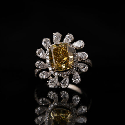 cushion cut diamond ring