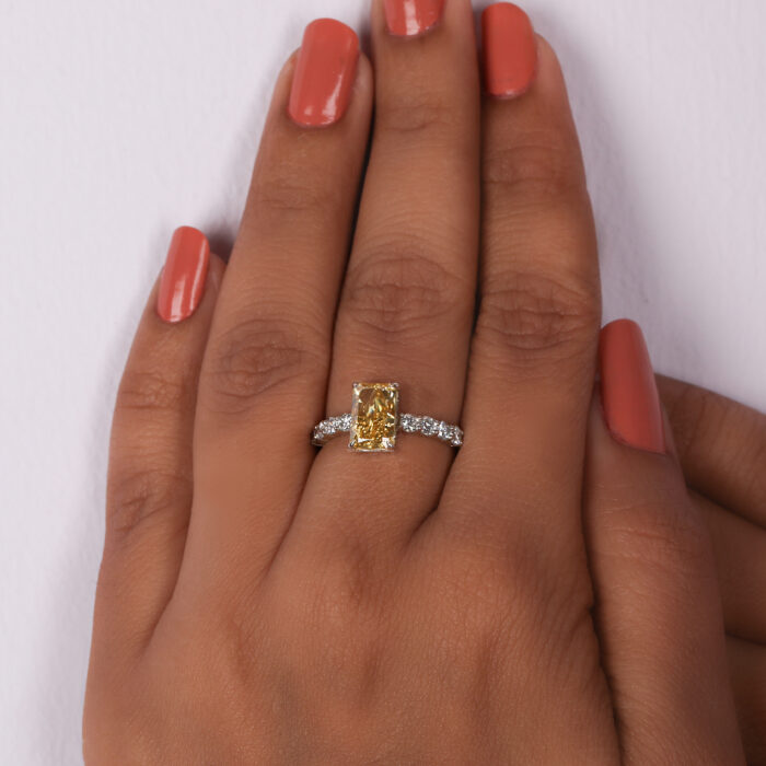 radiant cut diamond ring