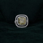 cushion cut diamond ring