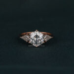 hexagon lab diamond ring