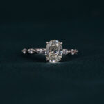 Oval cut lab grown diamond ring
